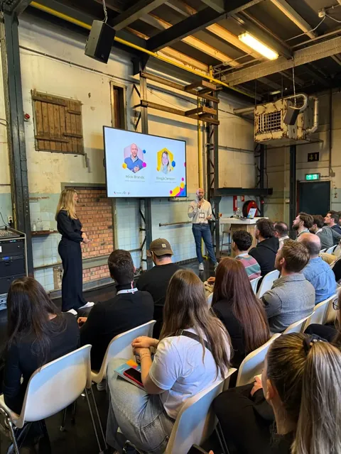 Mick Brands and Bregje Janssen presenting together at Channable Partner Day 2025